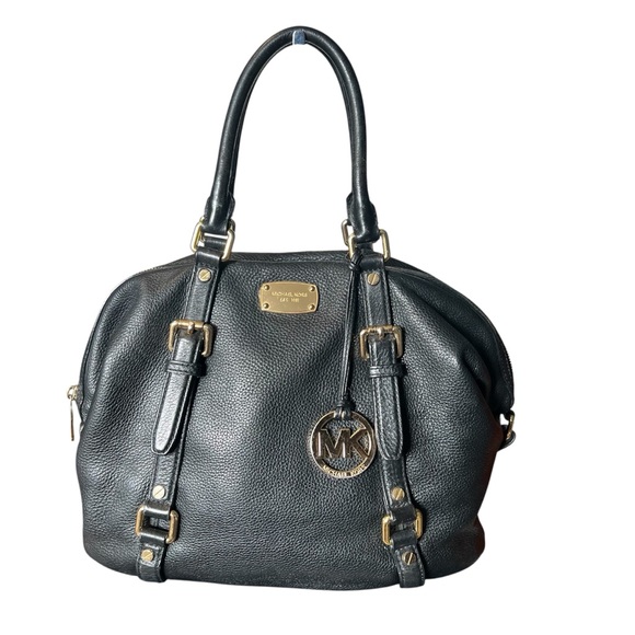 Michael Kors Black Satchel with Gold Accents - Picture 1 of 9